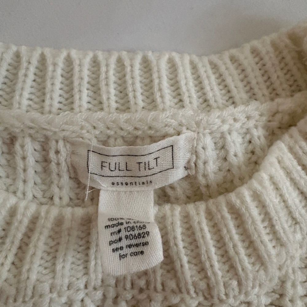 Full Tilt Cream Ribbed Sweater - Picture 4 of 4